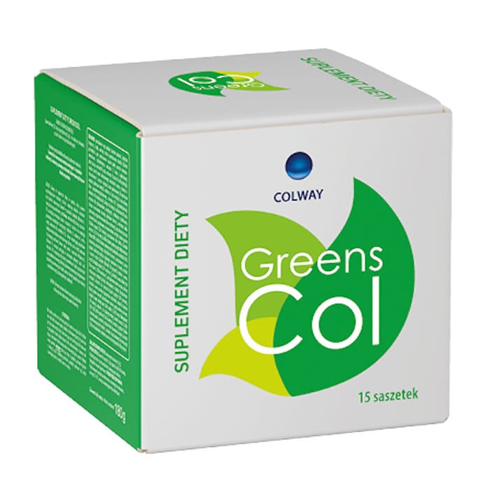 Комплекс зелени Colway GreensCol, спирулина и хлорелла, с коллагеном, порошок в саше